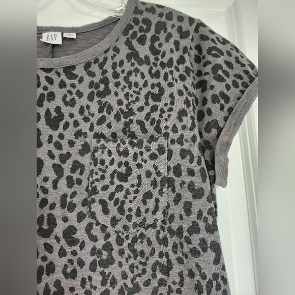 Gap leopard print pocket t-shirt dress size Medium - Picture 6 of 6